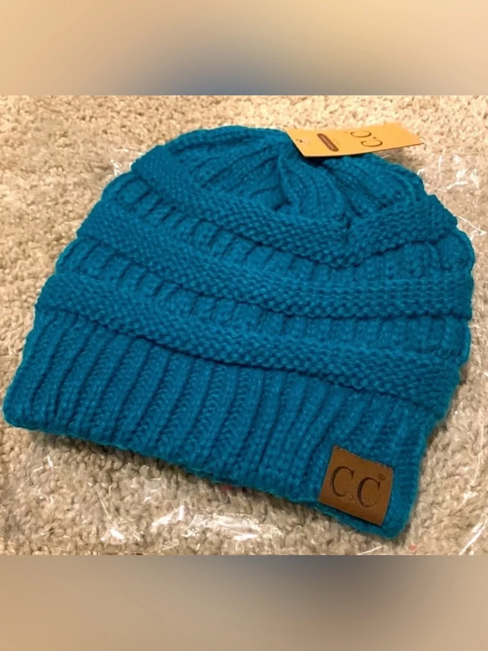 💙C.C Ribbed Knit Beanie - Picture 1 of 5